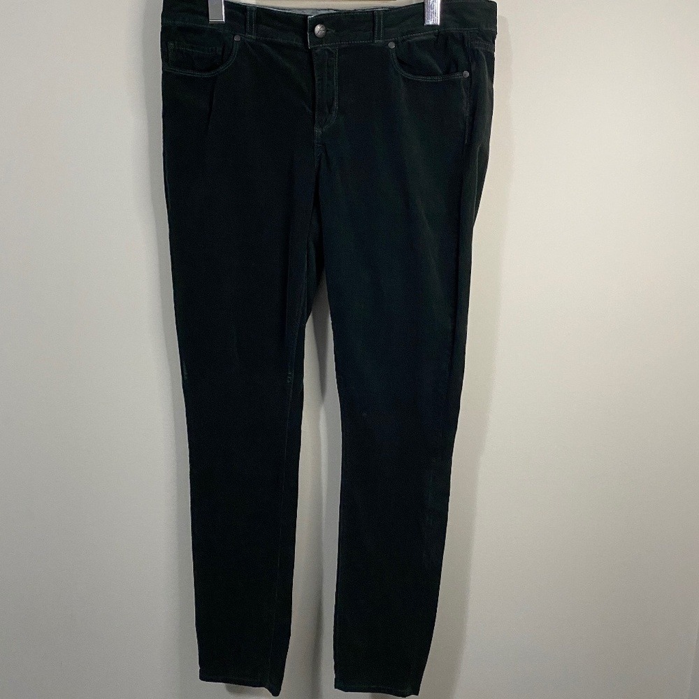 PAIGE Verdugo Jegging Corduroy Pants Black Womens Size 31 Mid Rise Stretch VTG